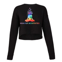 Yoga Girl Heavily Meditated Funny Meditation Rainbow Color Tank Top Cropped Sweater | Artistshot