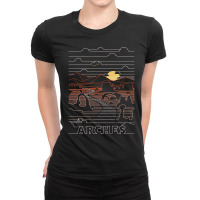 Linear Arches - Arches National Parks Art Ladies Fitted T-shirt | Artistshot