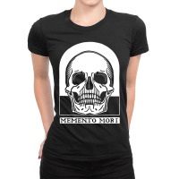 Human Skull Memento Mori Ladies Fitted T-shirt | Artistshot