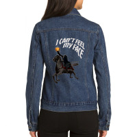 Headless Horseman Halloween Pumpkin Ladies Denim Jacket | Artistshot