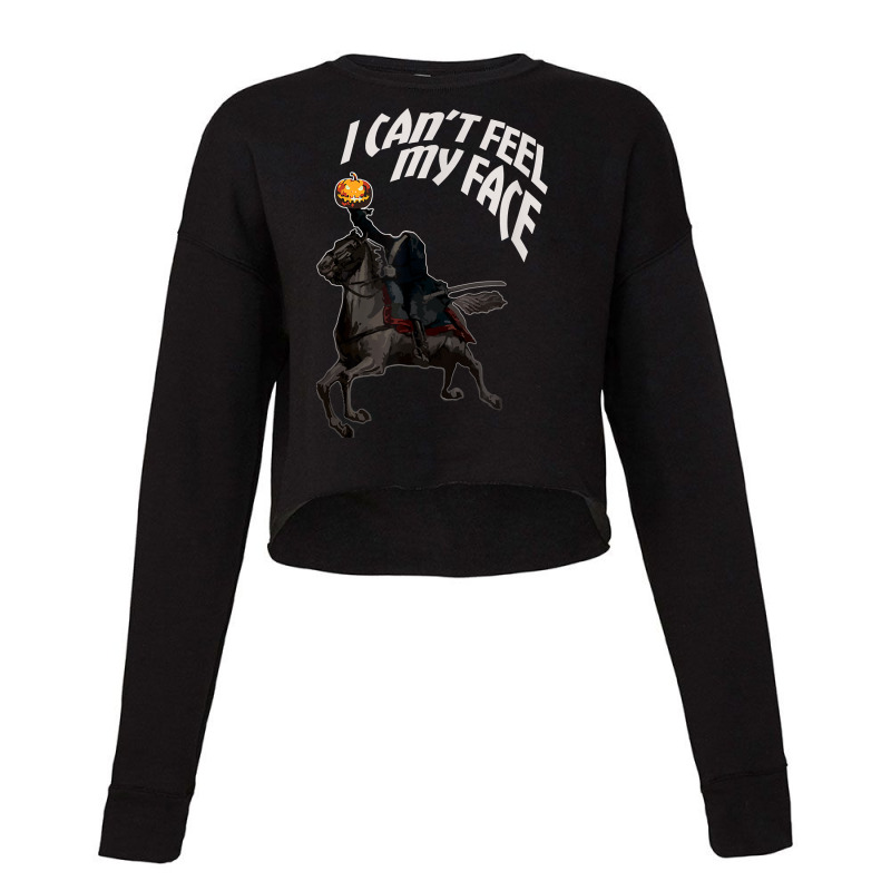 Headless Horseman Halloween Pumpkin Cropped Sweater by IrmaJeannette | Artistshot