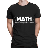 Math The Only Subject That Counts Math Pun Music Vintage Retro T-shirt | Artistshot