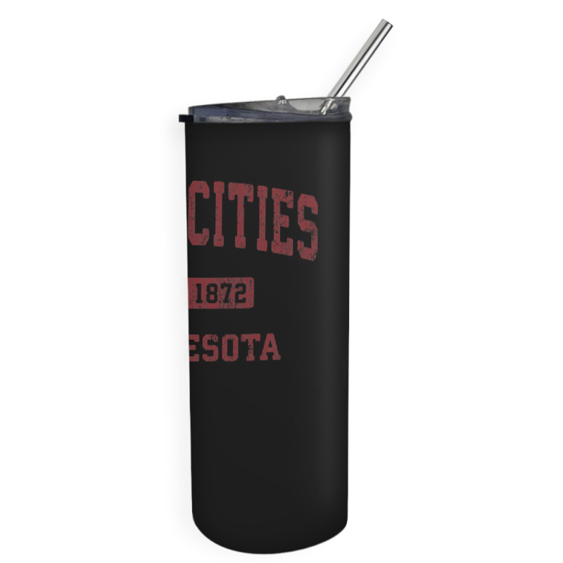 Twin Cities Minnesota Mn Vintage Athletic Sports Design Skinny Tumbler | Artistshot