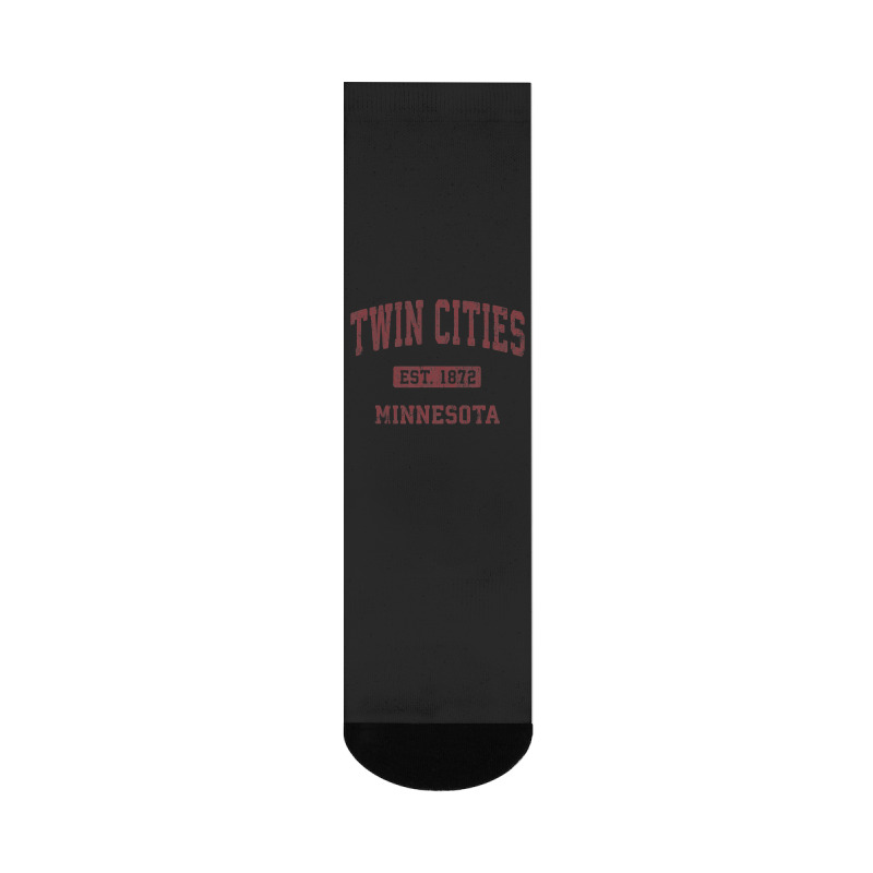 Twin Cities Minnesota Mn Vintage Athletic Sports Design Crew Socks | Artistshot