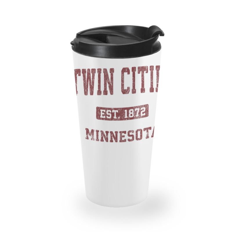 Twin Cities Minnesota Mn Vintage Athletic Sports Design Travel Mug | Artistshot