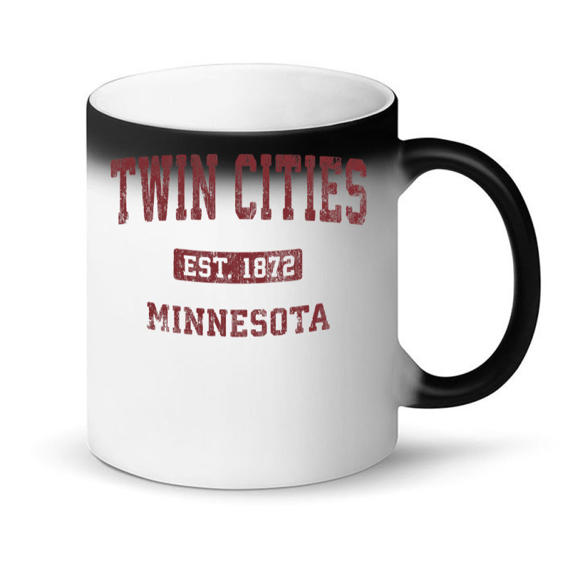 Twin Cities Minnesota Mn Vintage Athletic Sports Design Magic Mug | Artistshot