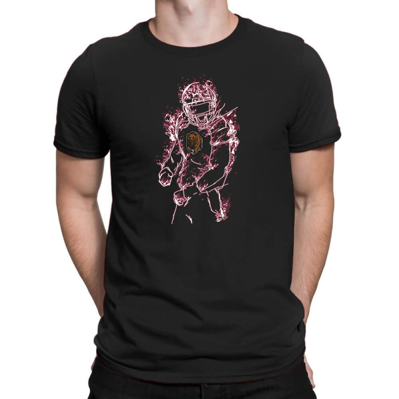 Montana Grizzlies Football Player On Fire - Apparel T-shirt | Artistshot