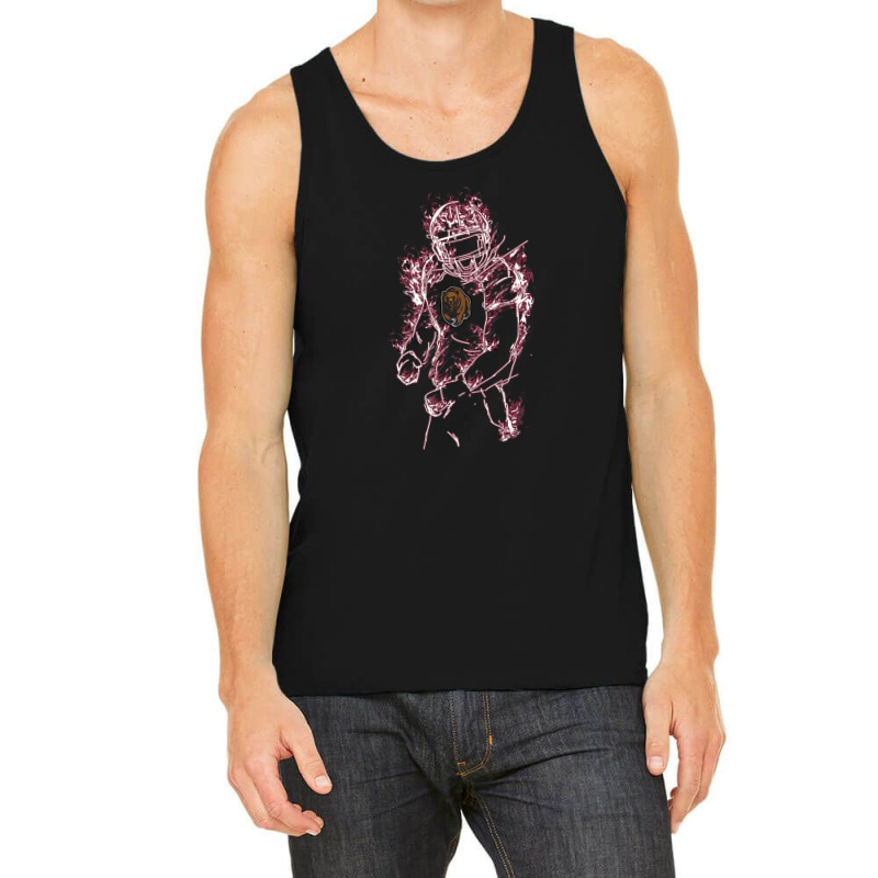 Montana Grizzlies Football Player On Fire - Apparel Tank Top | Artistshot