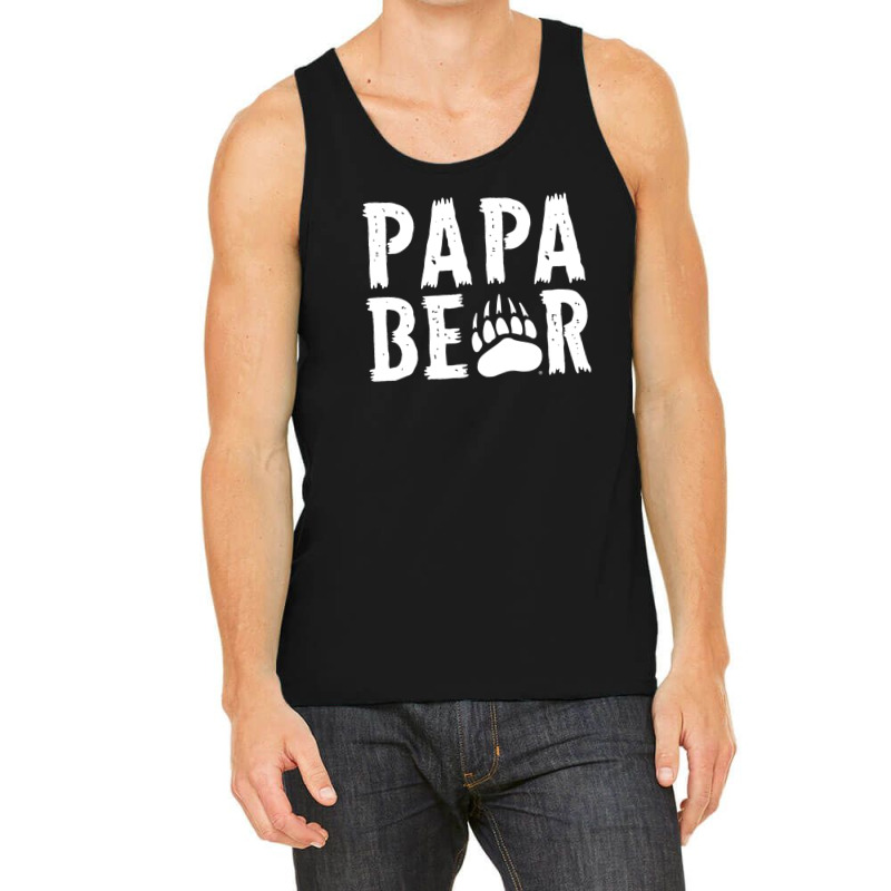 Montana Grizzlies Papa Bear - Scratch Text Tank Top | Artistshot