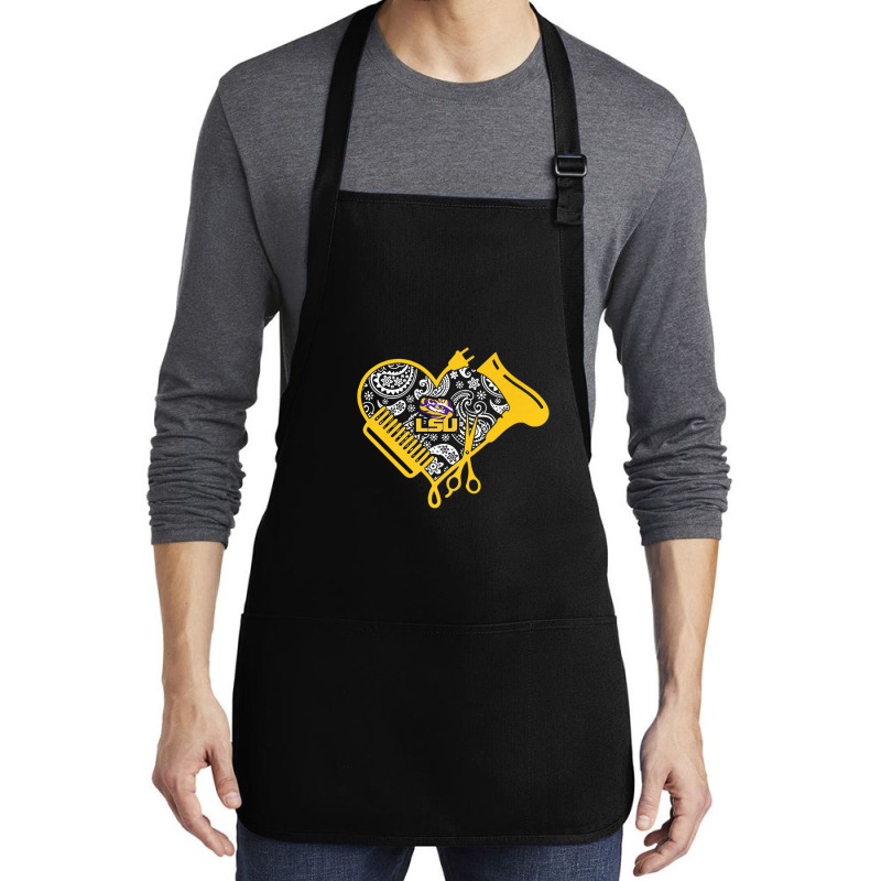 Lsu Tigers Hairstyle - Beautician Football Team Medium-length Apron | Artistshot