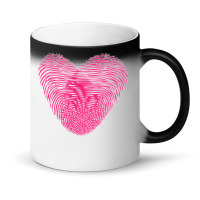 Fingerprint Pink Heart Valentines Day Magic Mug | Artistshot