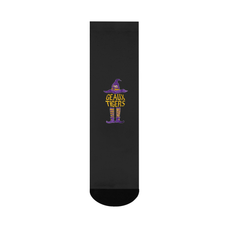 Lsu Tigers Halloween Witch Slogan - Apparel Crew Socks | Artistshot