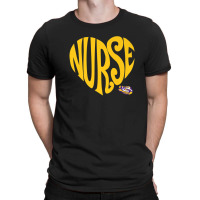 Lsu Tigers Heart Nurse Text - Apparel T-shirt | Artistshot