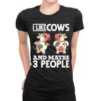 Cow Lover Farmer Farming Funny Farm Animal Lover Cow Premium Ladies Fitted T-shirt | Artistshot