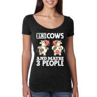 Cow Lover Farmer Farming Funny Farm Animal Lover Cow Premium Women's Triblend Scoop T-shirt | Artistshot