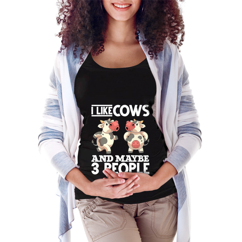 Cow Lover Farmer Farming Funny Farm Animal Lover Cow Premium Maternity Scoop Neck T-shirt by cm-arts | Artistshot