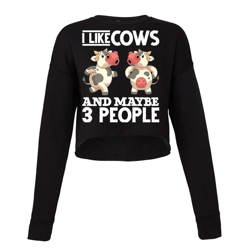 Cow Lover Farmer Farming Funny Farm Animal Lover Cow Premium Cropped Sweater by cm-arts | Artistshot