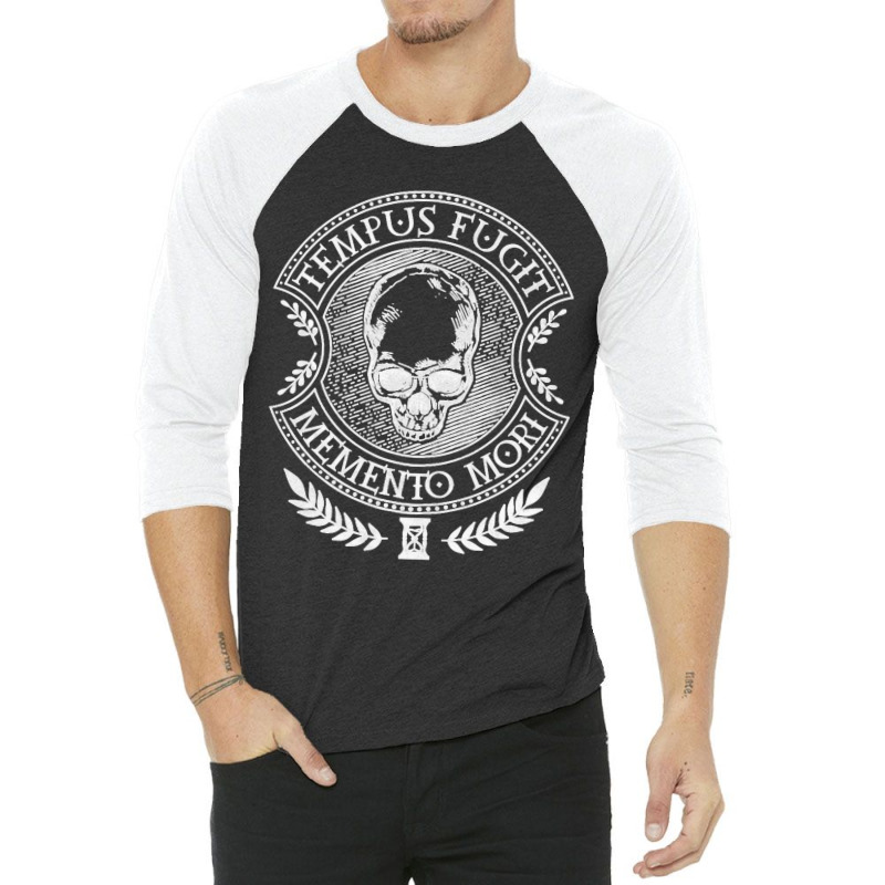 Latin Sayings Tempus Fugit Memento Mori Premium 3/4 Sleeve Shirt by STACYSCHUDEL | Artistshot