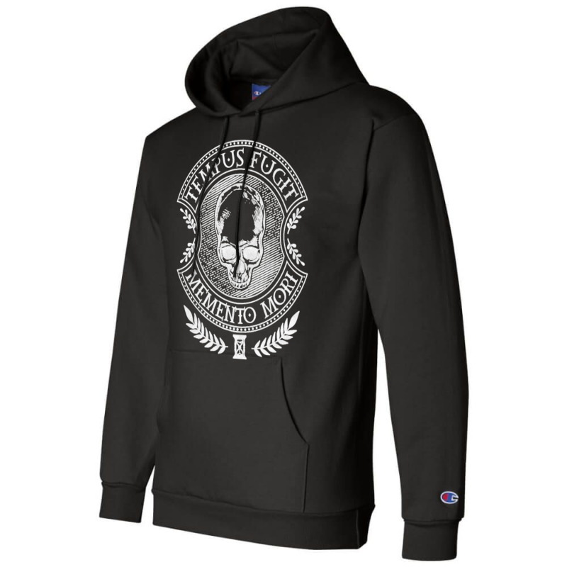 Latin Sayings Tempus Fugit Memento Mori Premium Champion Hoodie by STACYSCHUDEL | Artistshot