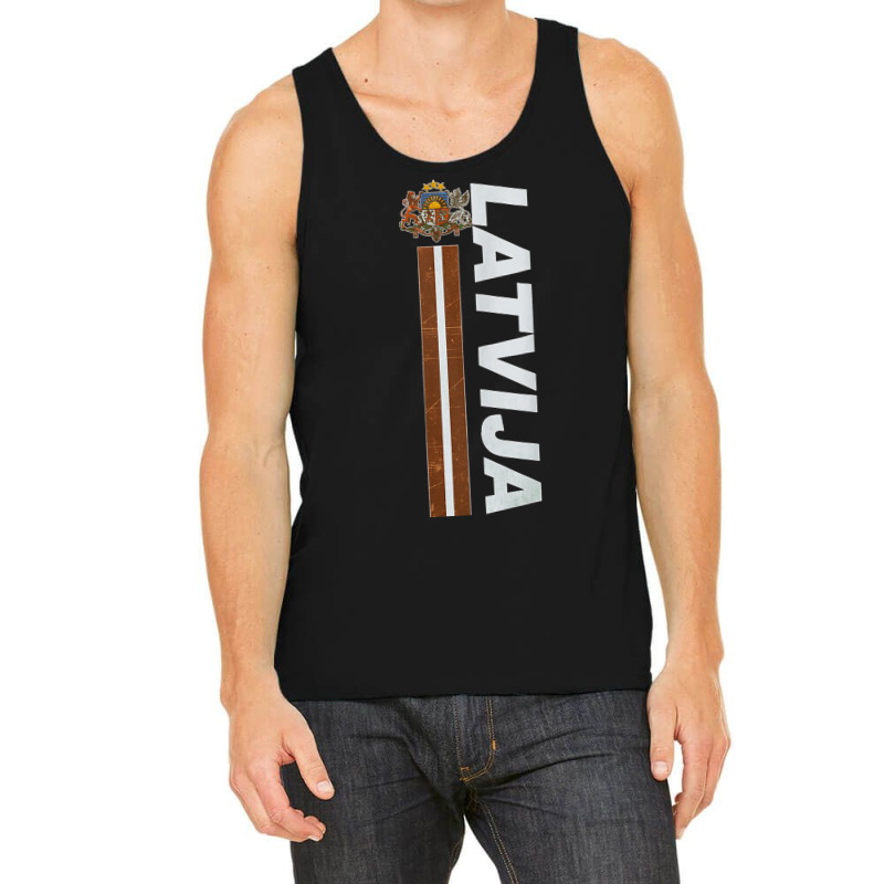 Latvija Latvian Language Sports Style Flag And Emblem Design Tank Top Tank Top by STACYSCHUDEL | Artistshot