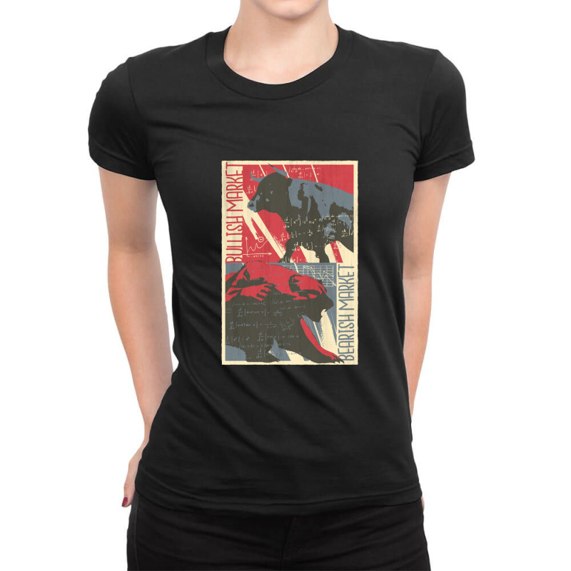 Bull Bear Market Ladies Fitted T-Shirt by cm-arts | Artistshot