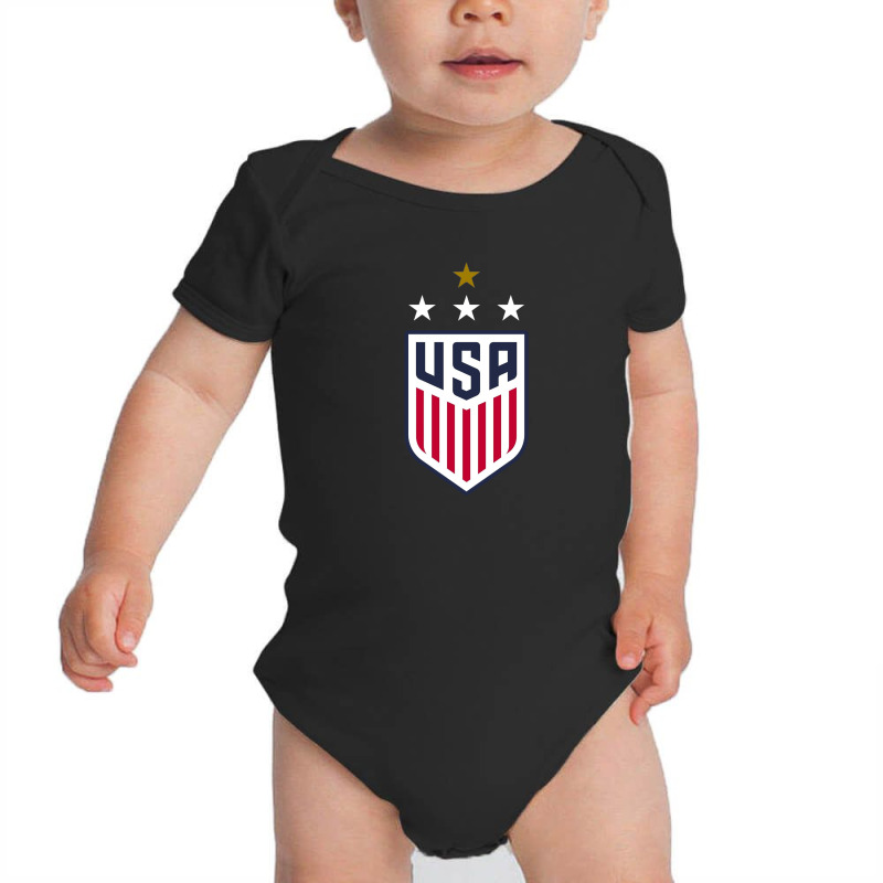 Custom Uswnt Crest 4 Stars Baby Bodysuit By Honeysuckle Artistshot