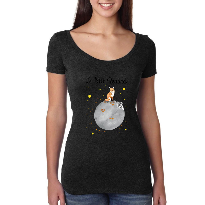 Le Petit Renard   Fox Women's Triblend Scoop T-shirt by cm-arts | Artistshot