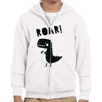 Dinosaurs Funny Cartoon Youth Zipper Hoodie | Artistshot