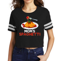 Mom's Spaghetti Food Lover Foodie Loves Pasta Funny Scorecard Crop Tee | Artistshot