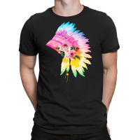 Floral Rainbow Headdress T-shirt | Artistshot