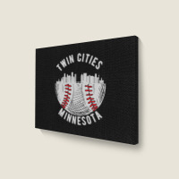 Cool Twin Cities Minnesota Mn Baseball Skyline St. Paulmpls Landscape Canvas Print | Artistshot