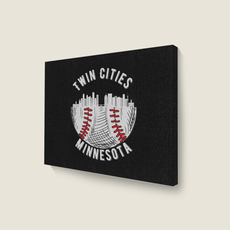 Cool Twin Cities Minnesota Mn Baseball Skyline St. Paulmpls Landscape Canvas Print | Artistshot