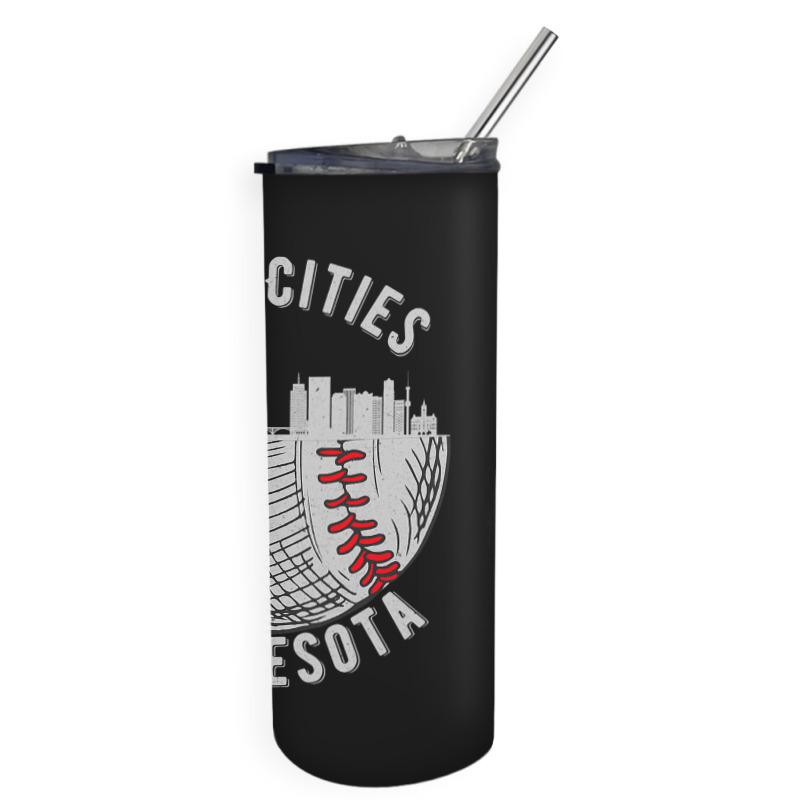 Cool Twin Cities Minnesota Mn Baseball Skyline St. Paulmpls Skinny Tumbler | Artistshot