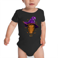 Horse Witch Hat Funny Halloween Gifts Horse Lover Whisperer Baby Bodysuit | Artistshot