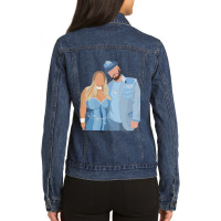 Painting Frenemies Graphic Ladies Denim Jacket | Artistshot