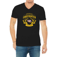 Lsu Tigers Proud Firefighter - Apparel V-neck Tee | Artistshot