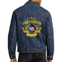 Lsu Tigers Proud Firefighter - Apparel Men Denim Jacket | Artistshot