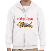 Flying Tigers Wwii Distressed Youth Zipper Hoodie | Artistshot