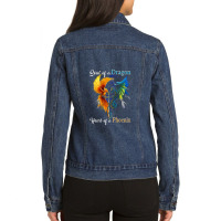 Soul Of A Dragon Heart Of A Phoenix T Shirt Ladies Denim Jacket | Artistshot