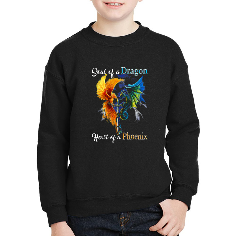 Soul Of A Dragon Heart Of A Phoenix T Shirt Youth Sweatshirt by Anitabostic | Artistshot