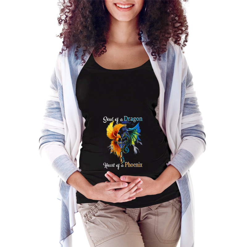 Soul Of A Dragon Heart Of A Phoenix T Shirt Maternity Scoop Neck T-shirt by Anitabostic | Artistshot