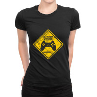 Gamer Zone Sign Ladies Fitted T-shirt | Artistshot