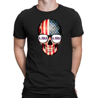 Lsu Tigers Skull Flag - Lsu - Apparel T-shirt | Artistshot