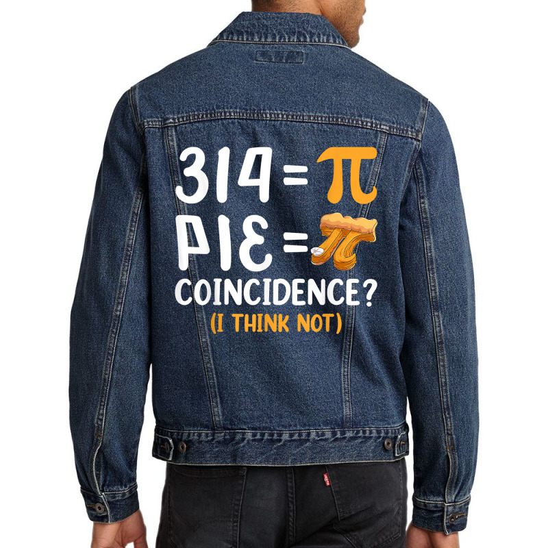 Funny Pi Day Math Teachers S Pie Men Women Pi Symbol Music Retro Men Denim Jacket | Artistshot