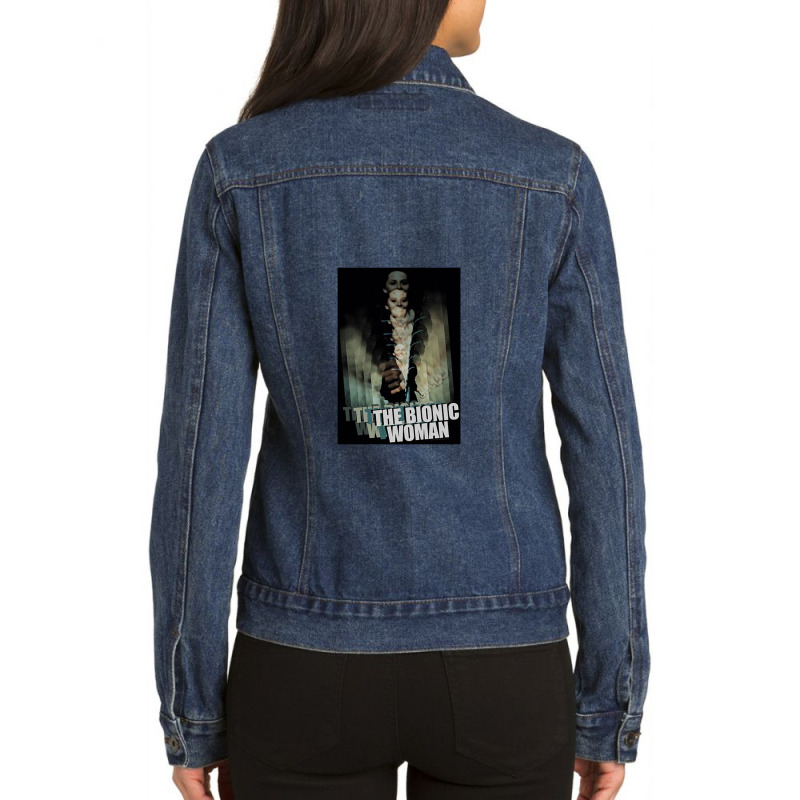 Bionic Woman, Motion Blur Ladies Denim Jacket by vincetheenemy | Artistshot