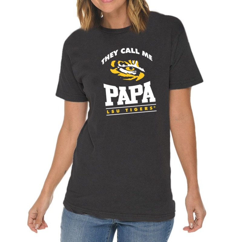 Lsu Tigers They Call Me Papa - Apparel Vintage T-shirt | Artistshot