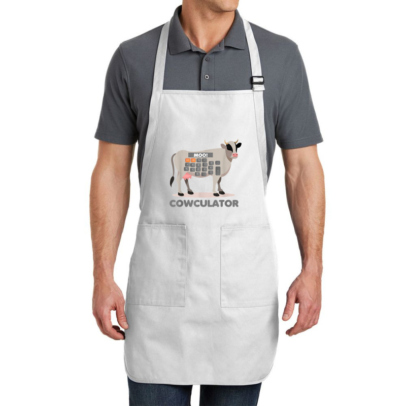 Algebra Math Calculator Funny Problem Solver Cow Moo Video Games Chara Full-length Apron | Artistshot