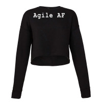 Witty Agile Af Scrum Project Management Funny Pm Coach For Fans Cropped Sweater | Artistshot