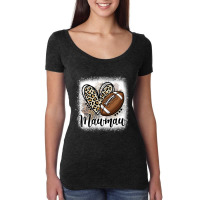 Football Mawmaw Funny Leopard Heart Family Sporty Women's Triblend Scoop T-shirt | Artistshot