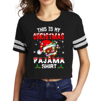 Football This Is My Christmas Pajama Football Xmas Boys Men 387 Scorecard Crop Tee | Artistshot